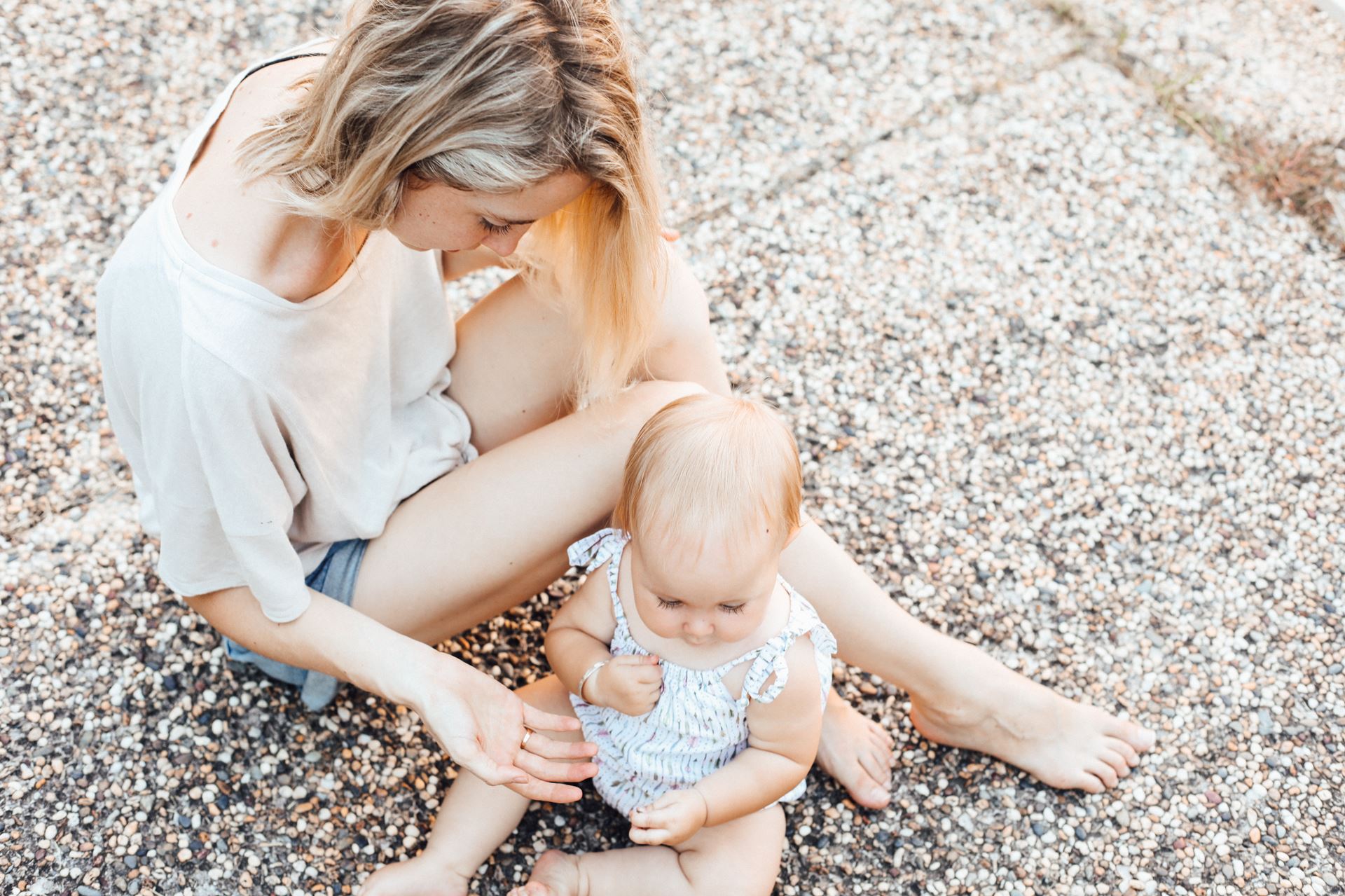 Mum and baby playing